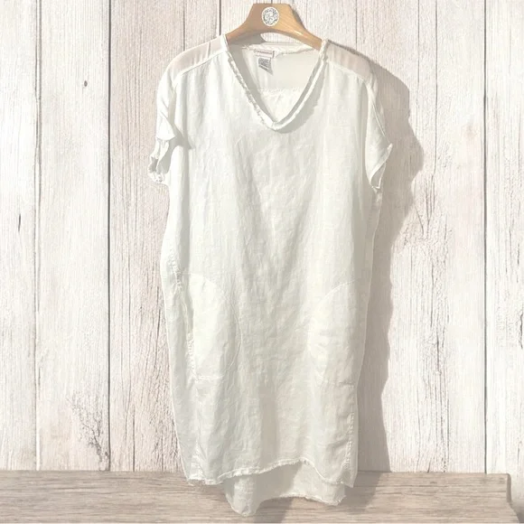 Wearables Cotton Linen Tunic Shift Dress - Picture 1 of 5